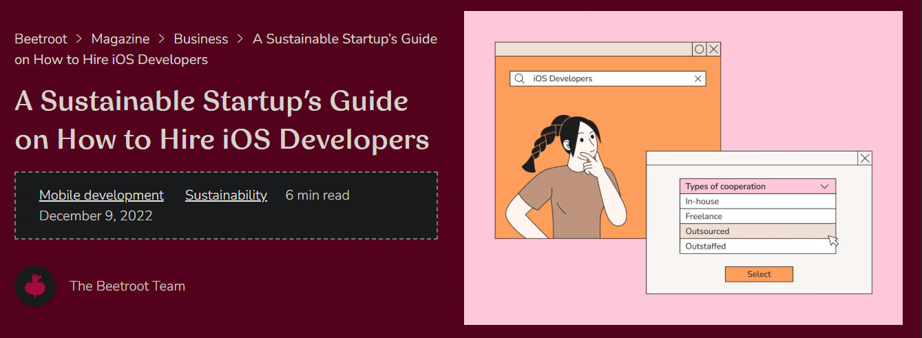 A Sustainable Startup’s Guide on How to Hire iOS Developers