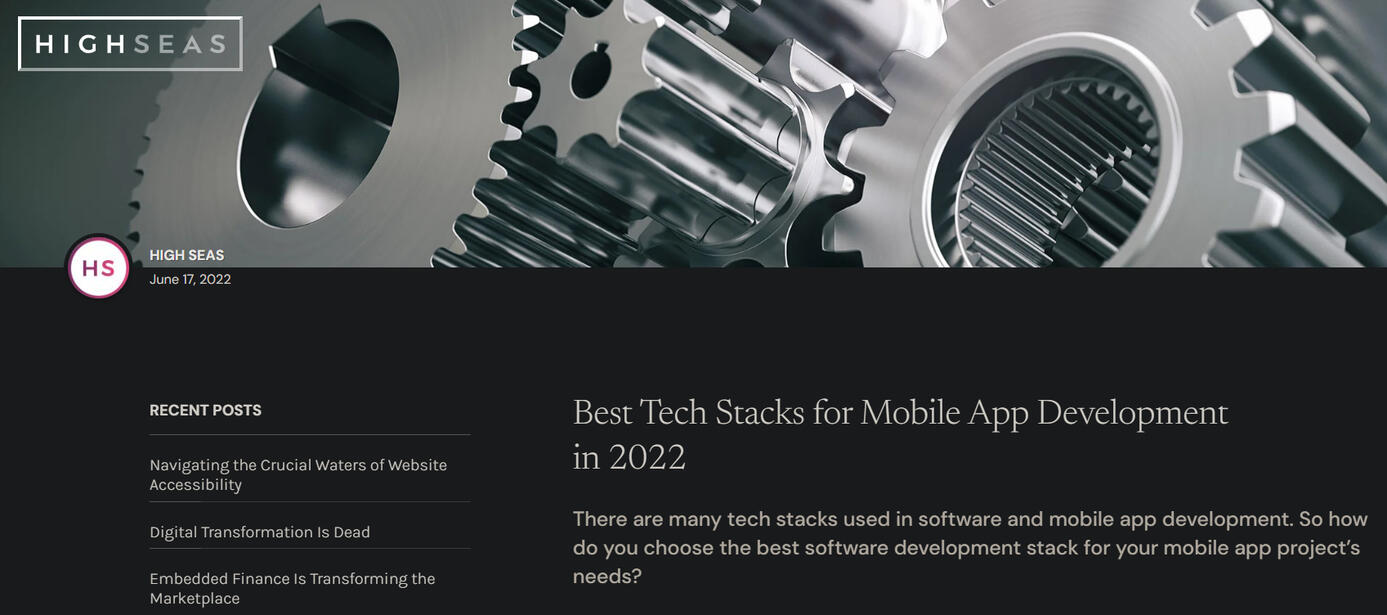 Best Tech Stacks for Mobile App Development in 2022